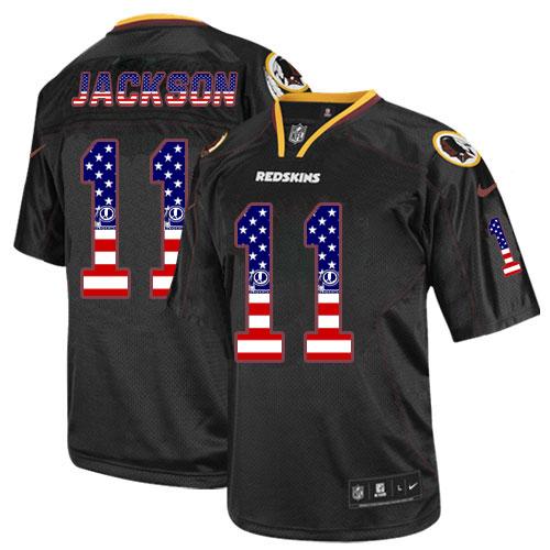 Men's Limited DeSean Jackson Nike Jersey Black - #11 USA Flag Fashion NFL Washington Redskins